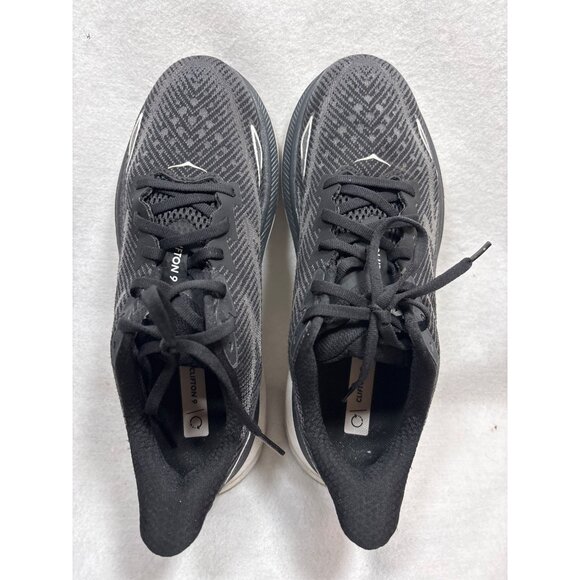 Hoka Shoes - Hoka Mens Clifton 9 Running Shoes Size 8.5 Black & White